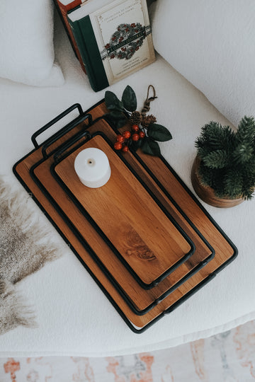 Artisan Side-Handled Rectangular Trays