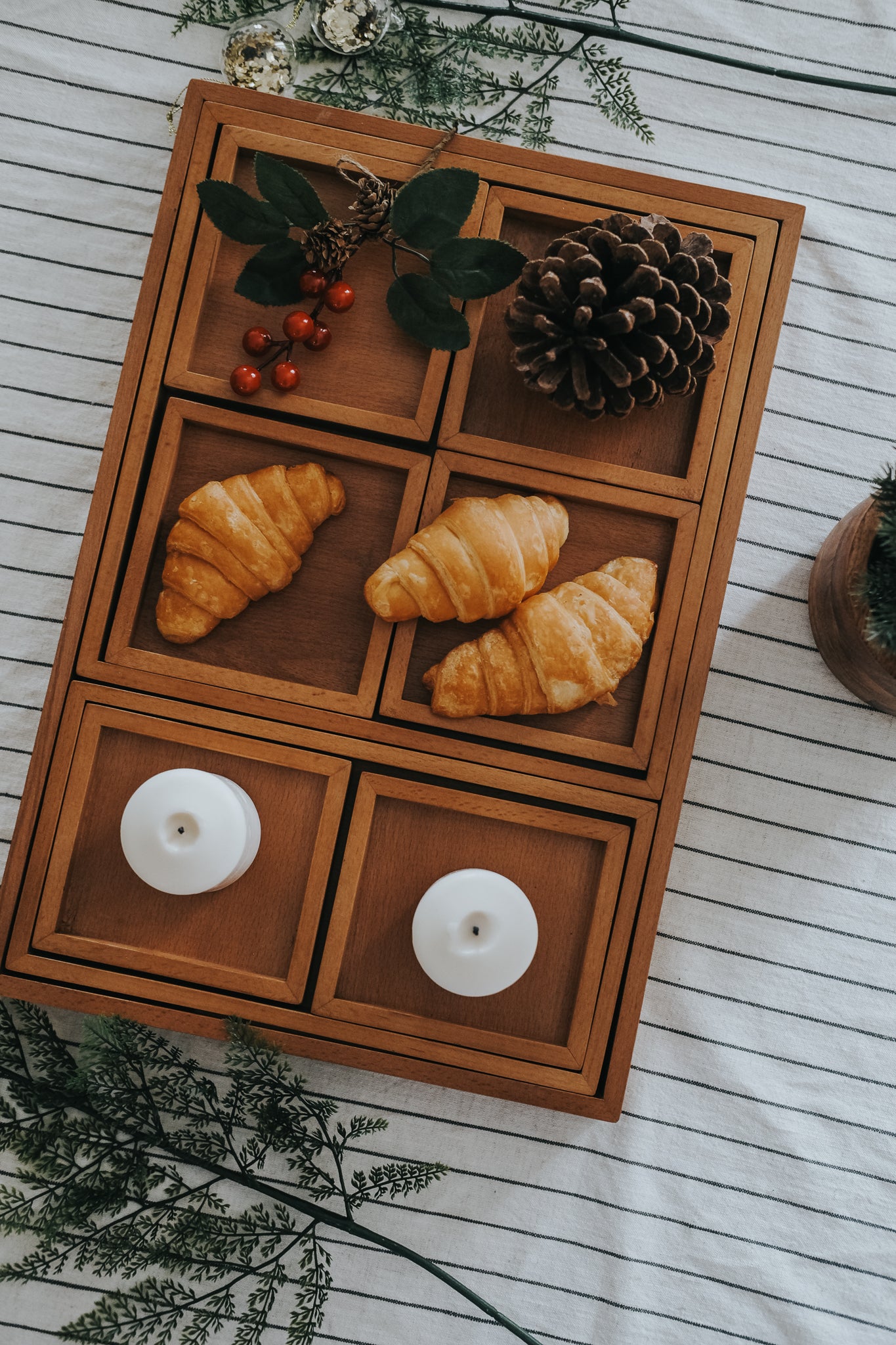 Nested Beech Trays - 9 Pieces