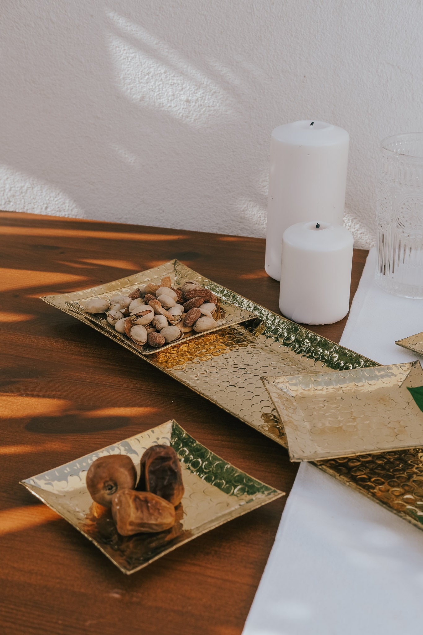 Luxury Brass Coastered Tray