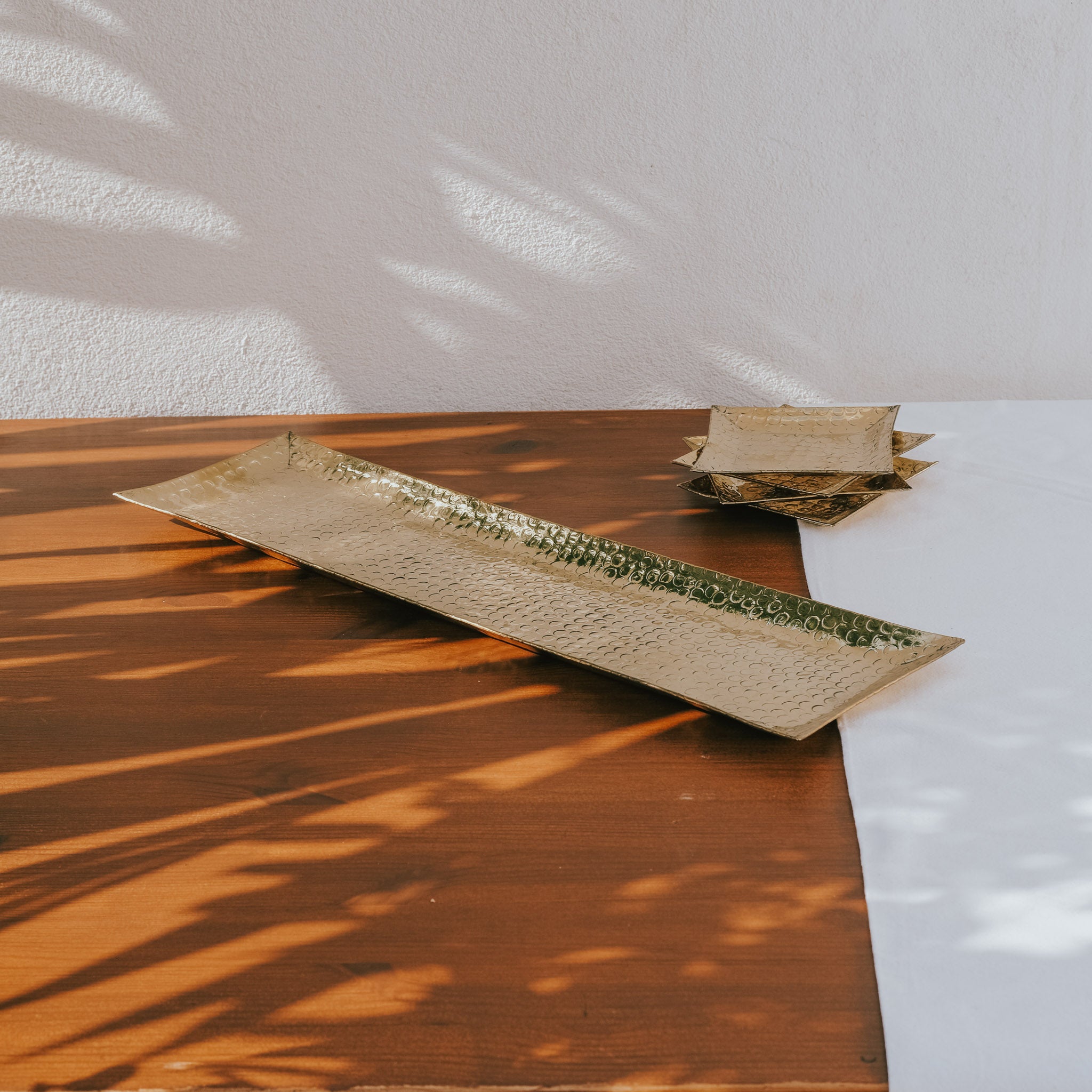 Luxury Brass Coastered Tray