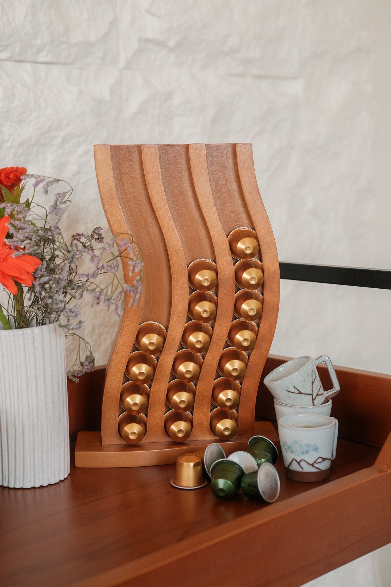 Wavy Capsules Stand - 30 Capsules Holder