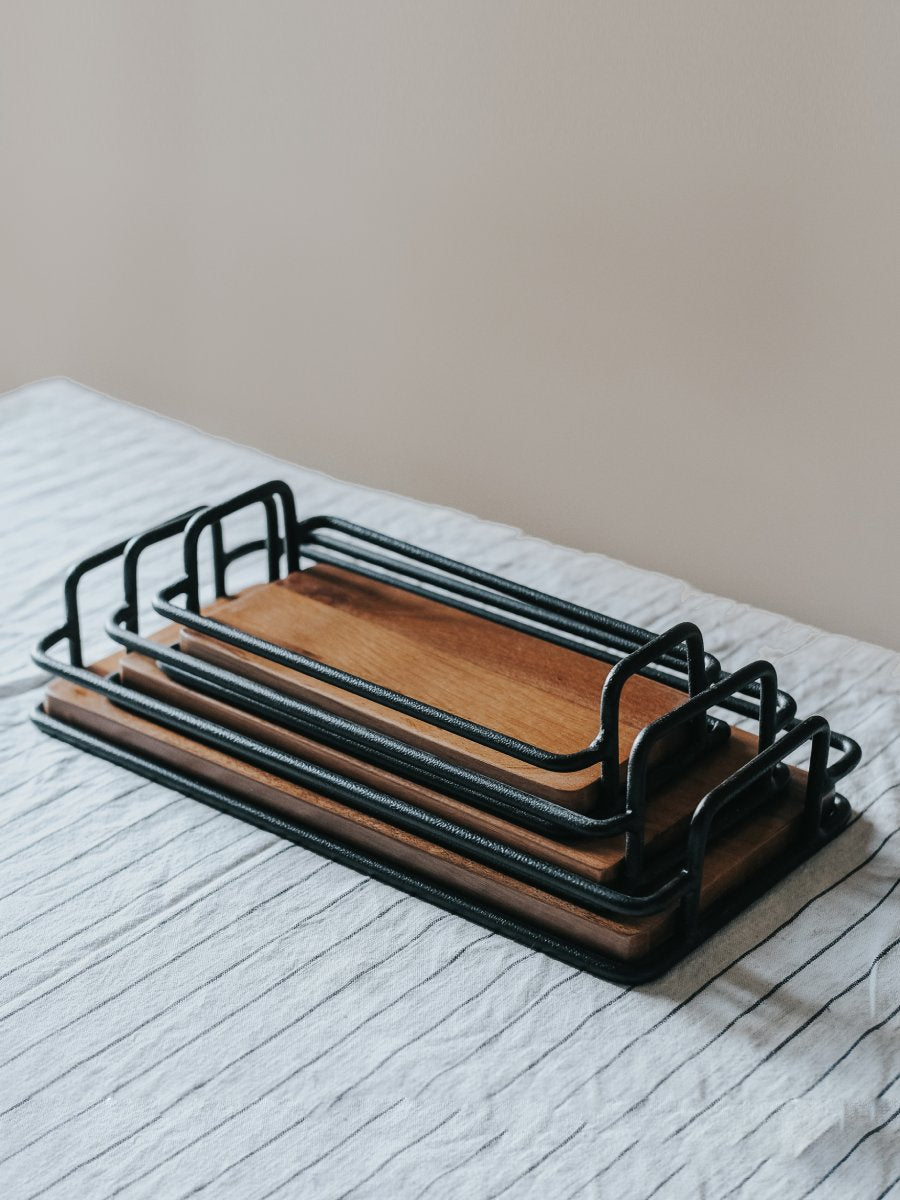 Artisan Bordered Rectangular Trays