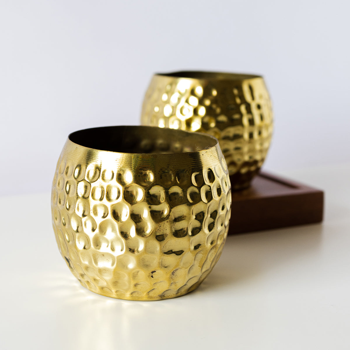 Hammered Tealight Bowl - Pure Copper