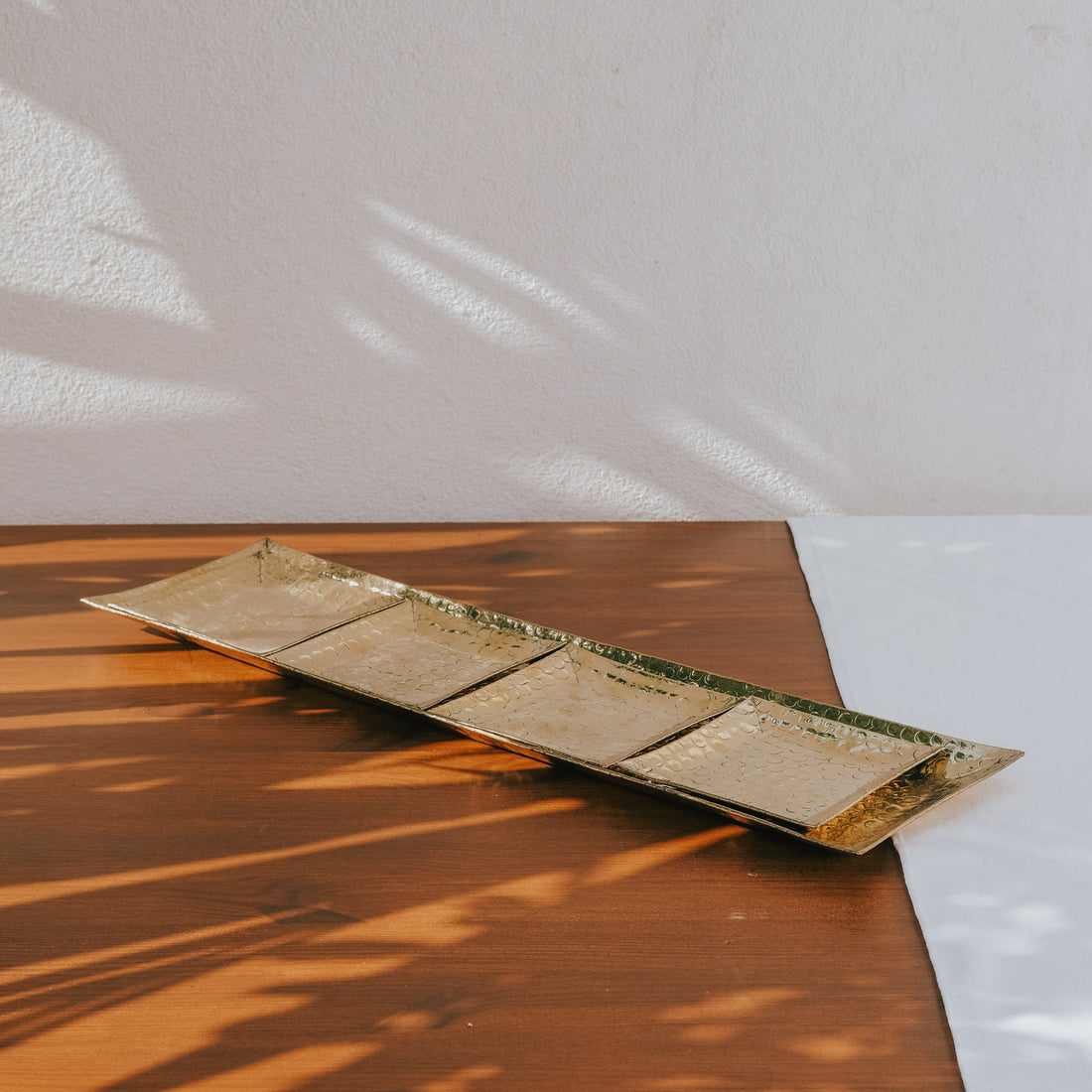 Luxury Brass Coastered Tray