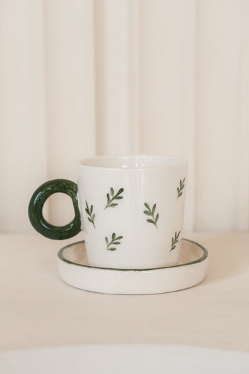 Leaves Mug & Plate